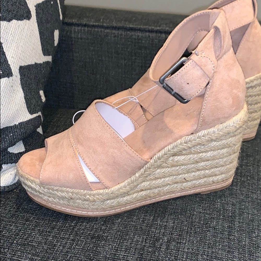 Caroline Microsuede Ankle Strap Espadrille Wedge - Picture 6 of 7
